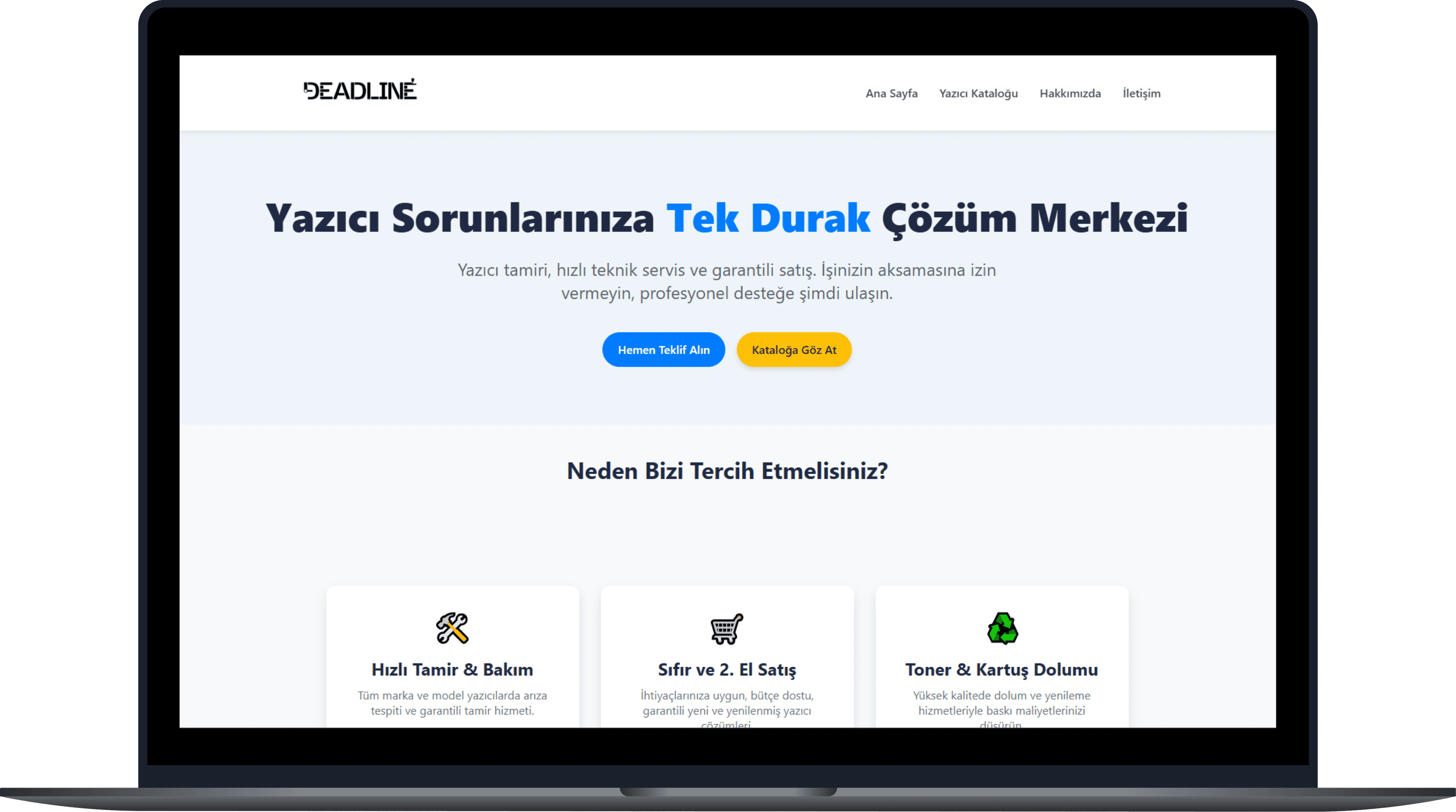 ProjeDeadLine Yazıcı Servis - Laptop Versiyonu