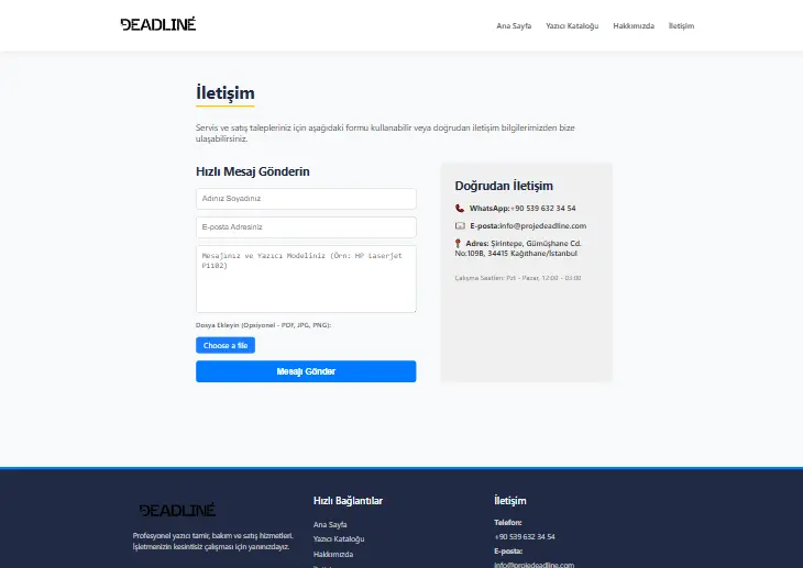 ProjeDeadLine Yazıcı Servis galeri görseli 3